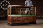 Vintage General Store Display Case W  Beveled Glass And Apothecary Drawers