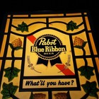 Vintage Pabst Blue Ribbon Advertisement Clock light - 19  X 10   Both Work