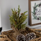 Northlight Mini Pine Berries Artificial Christmas Tree Burlap Base - 12  - Unlit