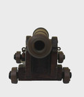 Reproduction U s  Garrison Cannon Cast Iron With Brass Barrel Exceptional Detail