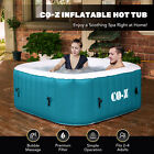 Co-z Inflatable Spa Tub W 120 Air Jets Heater Air Pump Outdoor Square Hot Tub