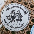 Vintage Pennsylvania Dutch Coaster Set Humorous Paper   Cloth Drink Coasters Nos