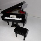 Black Baby Grand Piano Miniature With Bench And Black Case Great Christmas Gift