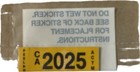 2025 - California License Plate - Year Registration Sticker - Nos
