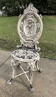 Vintage Coalbrookdale Seasons Harvest Style Cast Aluminum Garden Bistro Chair