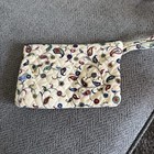Vera Bradley Quilted Paisley Zipper Makeup Bag Pouch - Stains Included