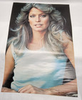 Vintage 24 x36  Farrah Fawcett In Light Blue Shirt Poster  charlie s Angles 