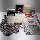 Large Nail Art Starter Kit Acrylic Dip Powder Tips Rhinestones Mixed Lot