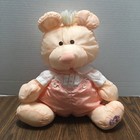 Vintage Fisher Price Puffalump Bear Cub Peach Pink W  Outfit  Very Clean 1986