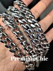 Mens Miami Cuban Link Chain Stainless Steel Necklace Or Bracelet Hip Hop Jewelry
