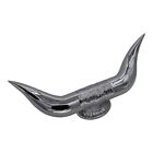 Chrome Hood Ornament Bull Horns With Base Peterbilt Kenworth Freightliner 