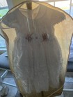 Girls Victorian White Lace Satin Christening Dress Set With Bonnet   Shoes