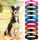 Dog Collars Bulk Large Medium Adjustable Nylon Pet Collar Buckle Dark 18pc
