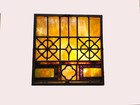 Antique Stained Glass Window Geometric American Studio Glass