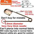 5 Pcs Of 5 Inch Heavy Duty Jumbo Stainless Steel Safety Pins Silver Color Safety