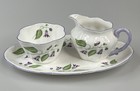 Shelley England Campanula Dainty Miniature Creamer Open Sugar   Tray Excellent