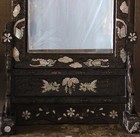 A Very Fine rare Korean Mother Of Pearl Inlaid Up-right Mirror Stand-19th C 