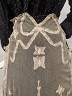 Antique Victorian 19th C Lace Apron For Dress W Beautiful Butterflies