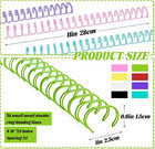48 Pcs Small Metal Double Loop Binding Wires  8 Colors Binding Spines Combs Ring