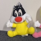 Vtg Tyco Baby Looney Tunes Plush Lot Of 4 Tweety Bugs Daffy Sylvester
