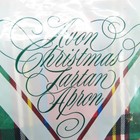 Vintage Avon 1986 Tartan Red Green Plaid Full Bib Apron Christmas Ruffle New