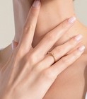 Scattered Round Cut Stone Promise Ring Women Size 7