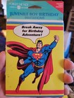 Vintage Forget Me Not American Greetings Superman  Birthday Invitation 32  - C6