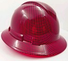 Hard Hat Full Brim Custom Hydro Dipped   Osha  wicked Hot Pink Carbon Fiber Wow 