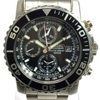 Seiko 7t62-0cv0 Chronograph Black Quartz Watch 42mm From Japan 165 6287288