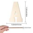 Wooden Letters 12 Inch  Large Wooden Letter A Shape Cutout Big Unfinished Vintag
