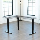 Vivo Black Small Electric Single Motor Corner Desk Frame