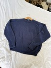 Polo Ralph Lauren Sweater Large 100  Cotton Crewneck Navy Blue