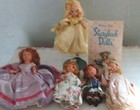 Lot Of 5 Vintage Nancy Ann Story Book Dolls Bisque   Plastic-no Boxes