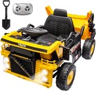 12v Kids Ride-on Dump Truck Electric Toy Car With Functional Dump Bed Yellow