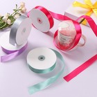 Ewaymado Solid Color Silver Gray Double Faced Satin Ribbon 5 8  X 50 Yards