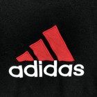 Adidas Sweatshirt Kids L Black Red Big Graphic Logo Crewneck Fleece Pullover