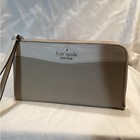 Kate Spade Purse New York Lucy Colorblock Pebbled Leather Medium L- Zip Wristlet