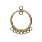 Antique Brass Bronze Round Circle Pendants 22mm Chandelier Earring Findings 2 Pc