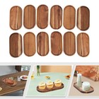 12 Pcs Wood Serving Trays 10 Inch Charcuterie Boards Oval Wooden New