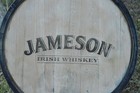 Jameson Irish  Whiskey Barrel Lid head With Outside Metal Ring And Staves