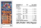 Pull Tab Ticket - Hard Card- Game - Sinderella - 483 Ct