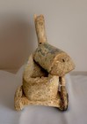 Antique vintage Folk Art Hand Carved Wooden Camel Box Toy With Wheels