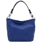 Hobo Shoulder Bag With Big Snap Hook Hardware Royal Blue