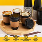 12 Oz Paper Coffee Cups 100 Pack Black Disposable Coffee Cups Lids Sleeves Hot