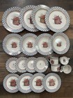 20 International Tableworks Apple Basket 4 Dinner Plates Salad Bread Bowls Cups