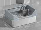Stainless Steel Cat Litter Box high Sides odor-free And Easy Clean