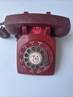 Western Electric Rotary Telephone 500 C d Bell Systems Red Read Please Vintage