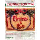 Vintage Wonderart Latch Hook Kit     Christmas Is Love  Sealed 1980s