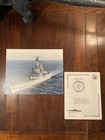 Uss Mississippi Cgn-40 Navy Photo Crest Certificate Bob Carlisle Estate