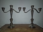 Vintage Newport Silverplate 3-arm Candelabra Pair Yb 5861 Silver Plate Candle